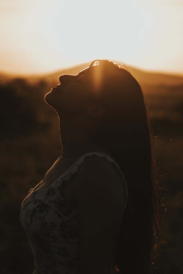 woman with sunlight